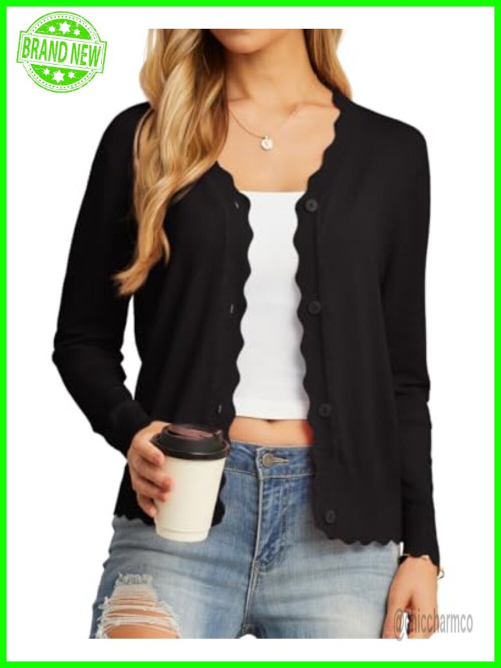 Women's Lightweight Long Sleeve Button Down V-Neck Cardigan Sweater
